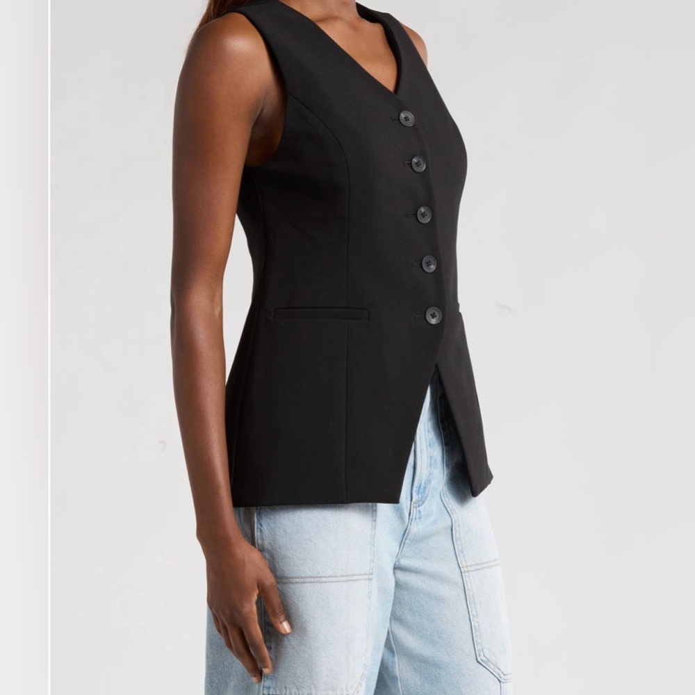 NWT Pistola Lila Black Button-Down Vest Top - Picture 7 of 15